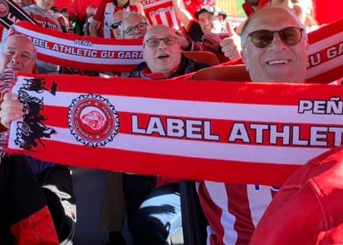 Bufanda del Athetic con el logo de la peña